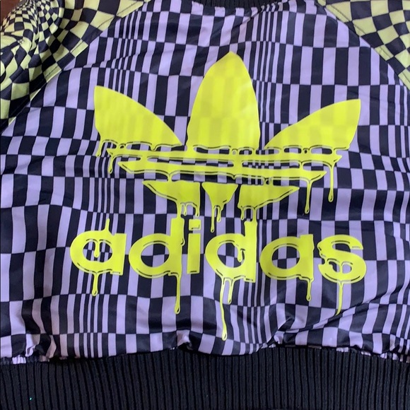 Jeremy Scott x Adidas Jackets & Blazers - Authentic Jeremy Scott Checkered Crop Bomber coat